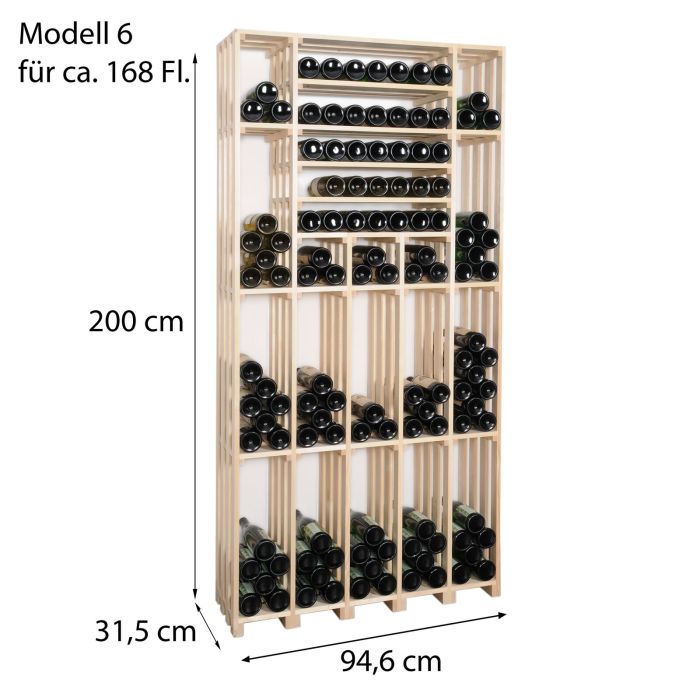 Étagère à vin CAVEAUSTAR, module 6