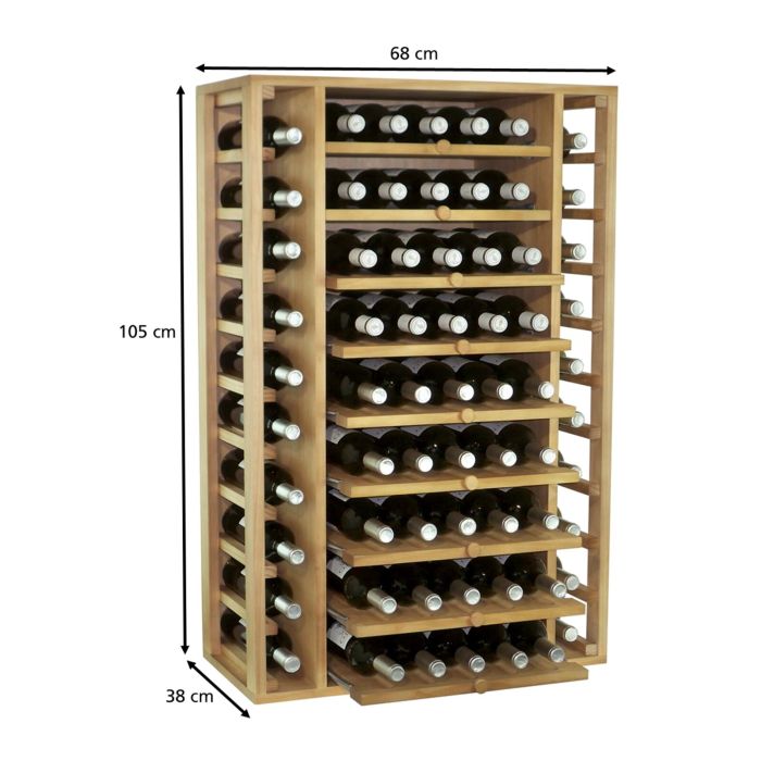 Étagère à vin PROVINALIA module 8, pin massif