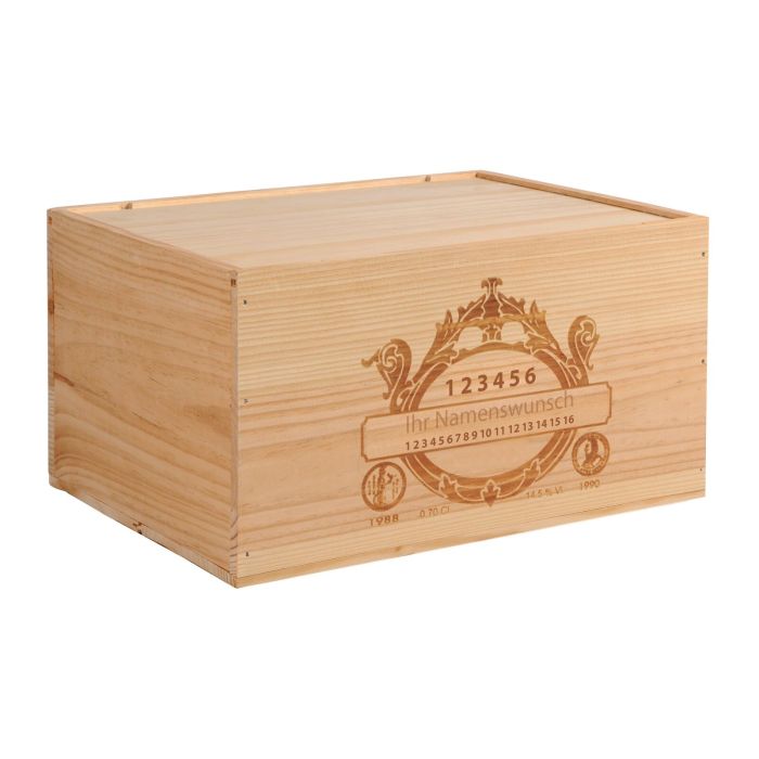 Caisses à vin personnalisées en bois de pin pour 6 Btl, Lot de 6 (EUR 31,50 /pièce)