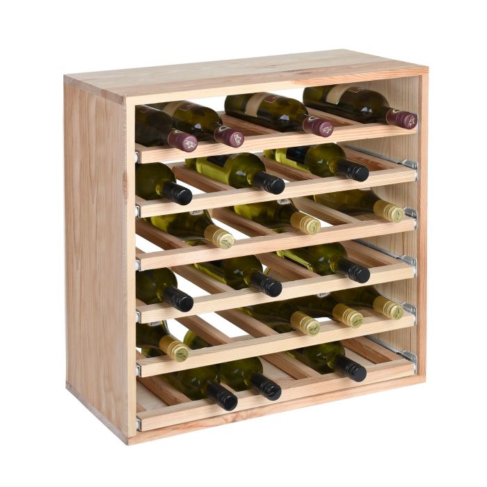 Etagère à vin avec clayettes en pin naturel