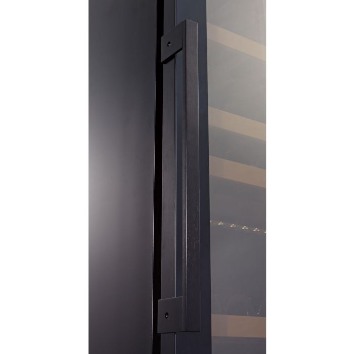 Poignée de porte, noire. Aluminium anodisé brossé