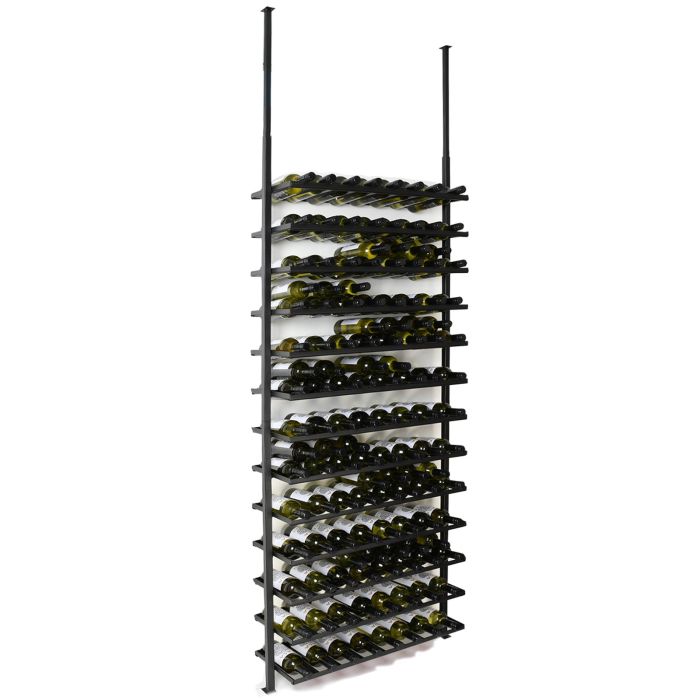 Etagère à vin en métal BLACK PURE SELECT, fixation plafond, modèle 1