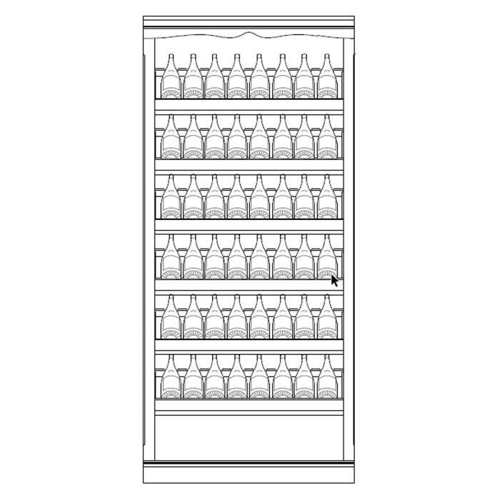 Système d´étagères à vin PIEMONT, placage chêne, brun foncé, modèle 9