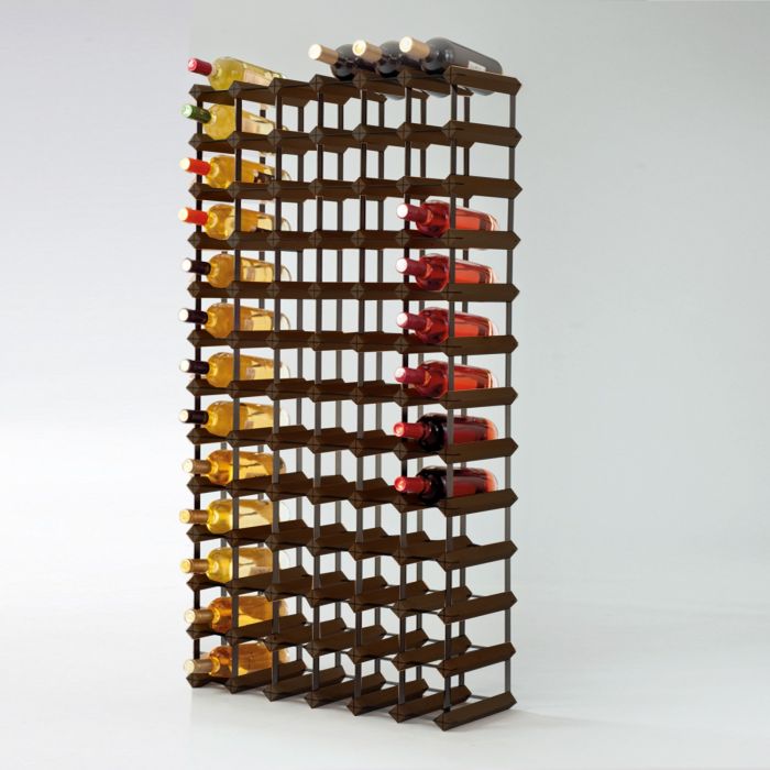 Étagère à vin TREND PREMIUM pour 78 bouteilles (H 123,5 x L 63,5 cm) en brun foncé