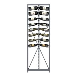 Étagère à vin en métal Xi, module de base à 8 niveaux