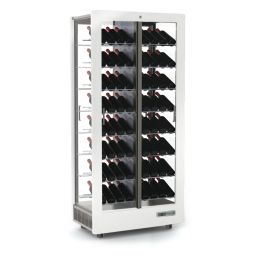 Armoire à vin TECA VINO, stockage incliné, blanc mat (version professionnelle)