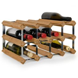 Étagère à vin TREND P30 cm en pin teinte claire, pour 12 btl