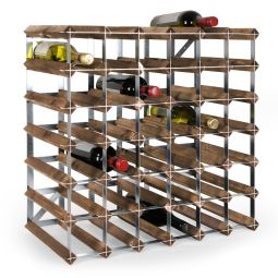 Étagère à vin TREND P30 cm en pin brun foncé, pour 42 btl.