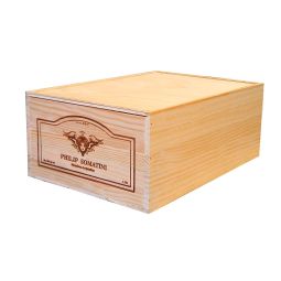 Caisses à vin personnalisées en bois de pin pour 12 Btl, Lot de 6 caisses (EUR 64,83 /pièce)