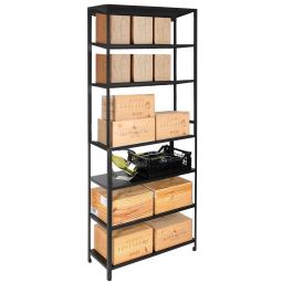 Etagère à vin en métal BLACK PURE modèle 10 à 6 rayonnages