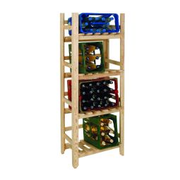 Étagère en bois pour 4 - 8 caisses de boissons/étagère pour caisses de boissons