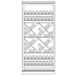 Système d´étagères à vin PIEMONT, placage chêne, brun foncé, modèle 10
