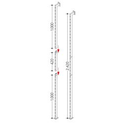 Pièce intermédiaire 42 cm (2 pièces) pour une hauteur totale de 2,42 m